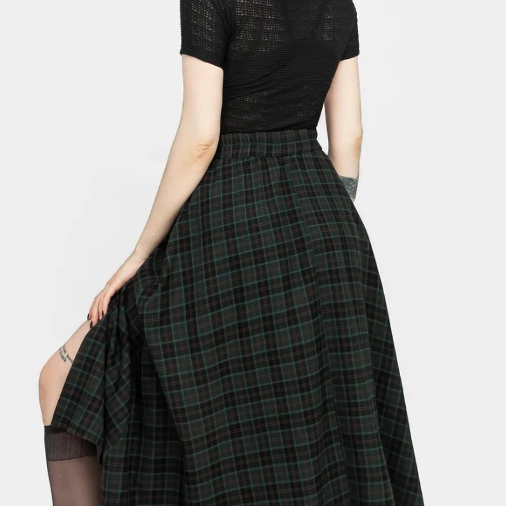 Nightingale Buckled Check Midi Skirt, US Size 8/UK12/EU40 - Picture 3 of 10